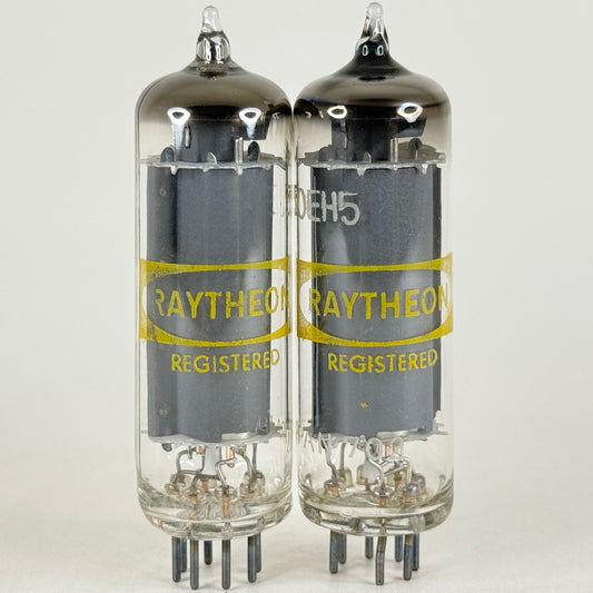 Tested Matched Pair Raytheon 50EH5 Tubes Japan Codes 702 Power Pentode Tubes
