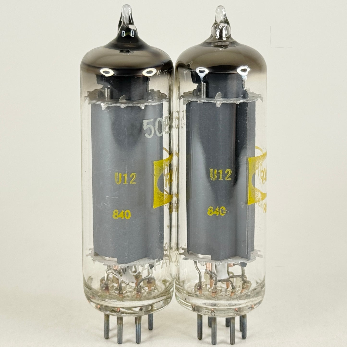 Tested Matched Pair Raytheon 50EH5 Tubes Japan Codes 702 Power Pentode Tubes