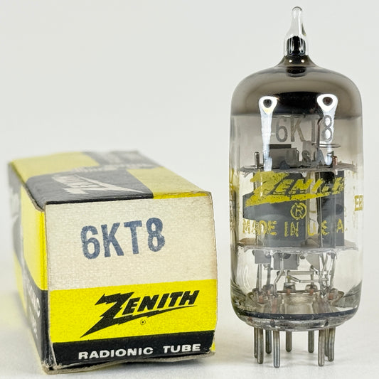 (1) Tested Zenith 6KT8 Tube with Box Code 439 Sylvania EIA Triode Pentode Tube