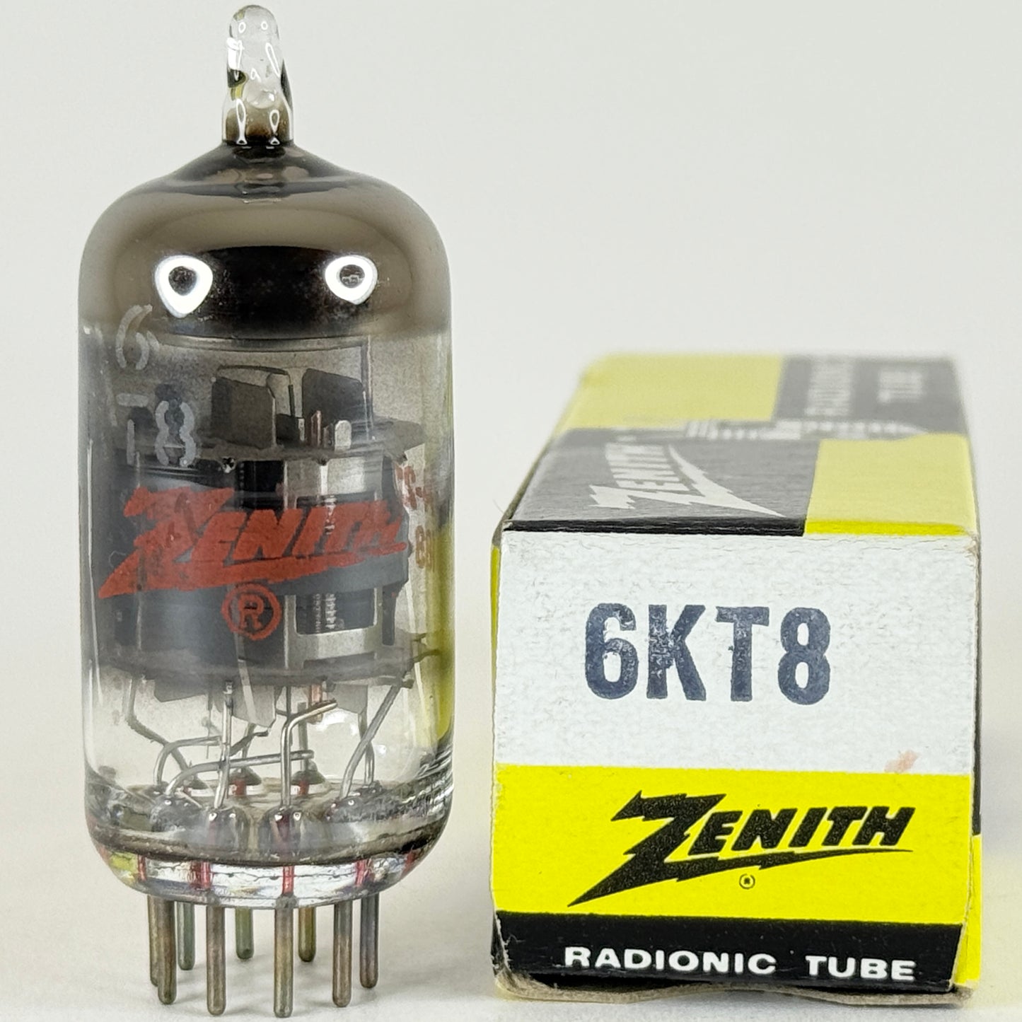 (1) Tested Zenith 6KT8 Tube and Box Red Letters Code 74-22 GE EIA Triode Pentode