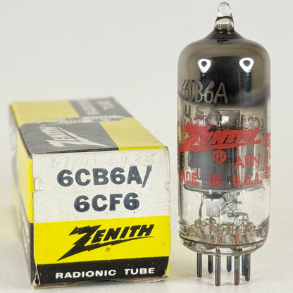 (1) Tested Zenith 6CB6A 6CF6 Tube Red Letters with Box Code 3-05 Pentode Tube