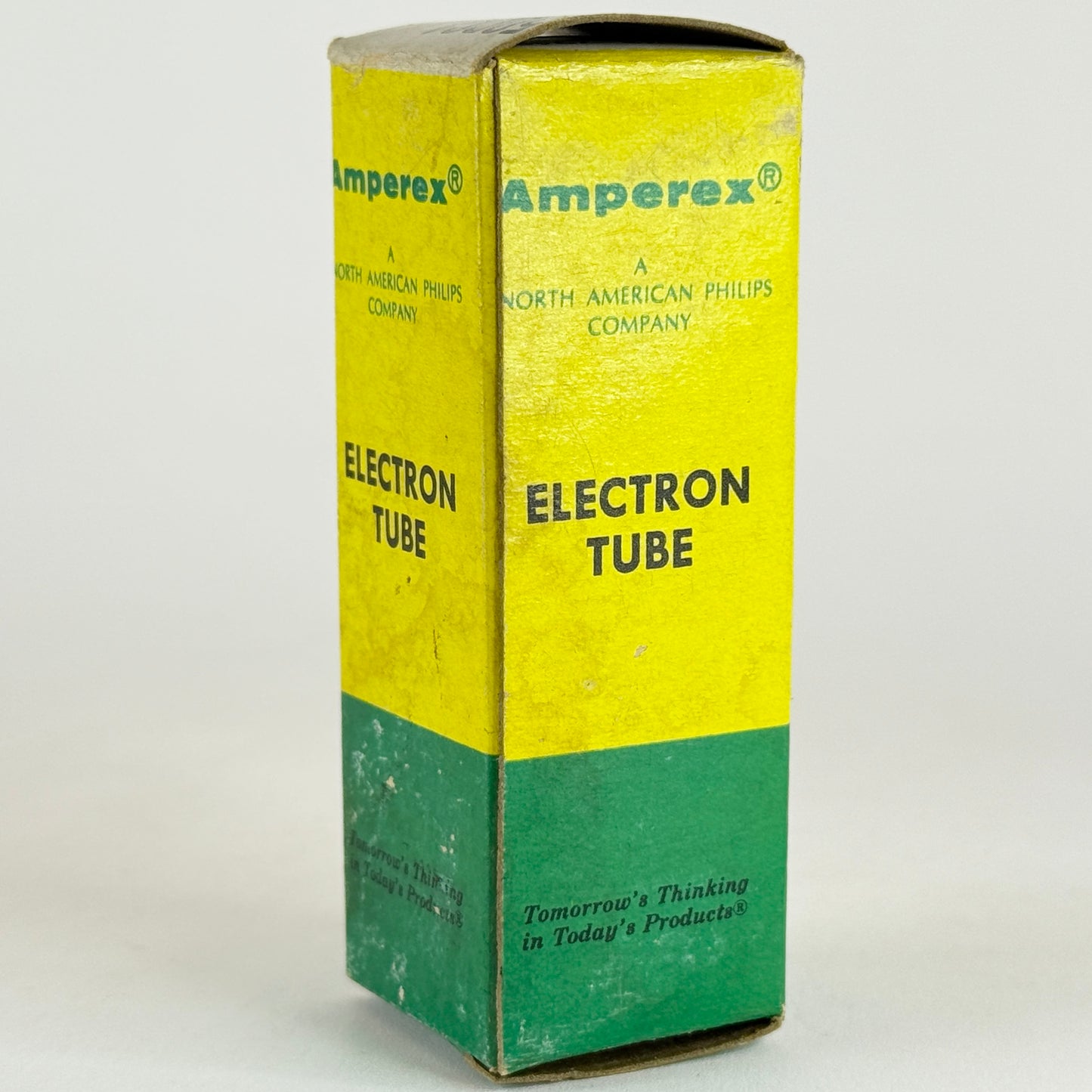 (1) Tested Amperex 50DC4 Tube with Box Gray Hourglass Plates Date Code 72-30