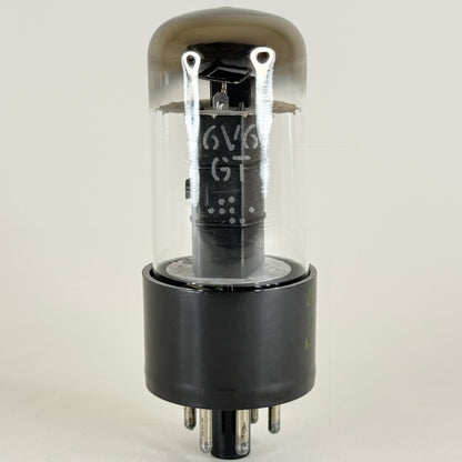 (1) Tested Westinghouse 6V6GT Tube Black Ribbed Plates Code 5R13 Beam Power Tube