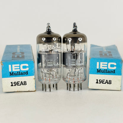 Tested Matched Pair IEC Mullard 19EA8 Tubes & Boxes Code 4D Japan Triode Pentode