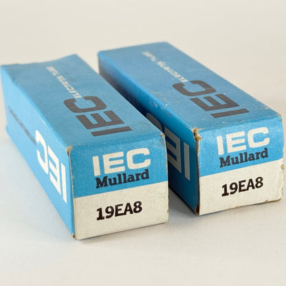 Tested Matched Pair IEC Mullard 19EA8 Tubes & Boxes Code 4D Japan Triode Pentode