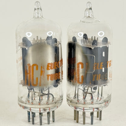 Tested Matched Pair RCA 7AU7 Tubes Date Codes AK AQ Twin Triode Vacuum Tubes