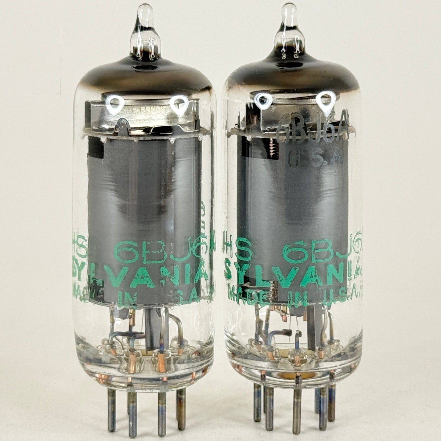Tested Matched Pair 1965 Sylvania JHS 6BJ6A Tubes Mil Spec Codes 65-13 Pentodes