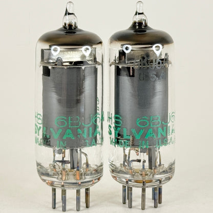 Tested Matched Pair 1965 Sylvania JHS 6BJ6A Tubes Mil Spec Codes 65-13 Pentodes