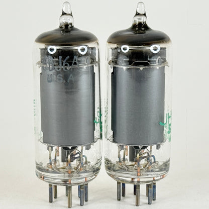 Tested Matched Pair 1965 Sylvania JHS 6BJ6A Tubes Mil Spec Codes 65-13 Pentodes