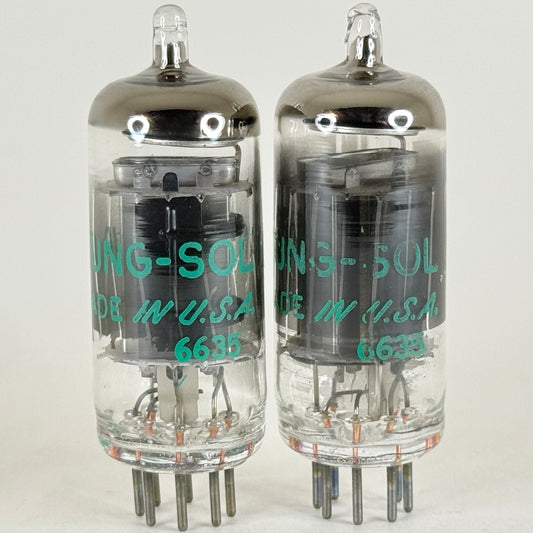 Tested Matched Pair 1966 Tung Sol JAN 6AH6WA Tubes Codes 6635 6AH6 WA Pentodes