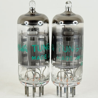 Tested Matched Pair 1966 Tung Sol JAN 6AH6WA Tubes Codes 6635 6AH6 WA Pentodes