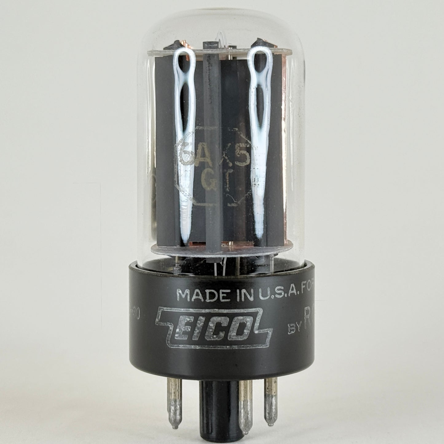 (1) Tested Eico by RCA 6AX5GT Tube Code 60-30 6AX5 GT Full Wave Rectifier Tube