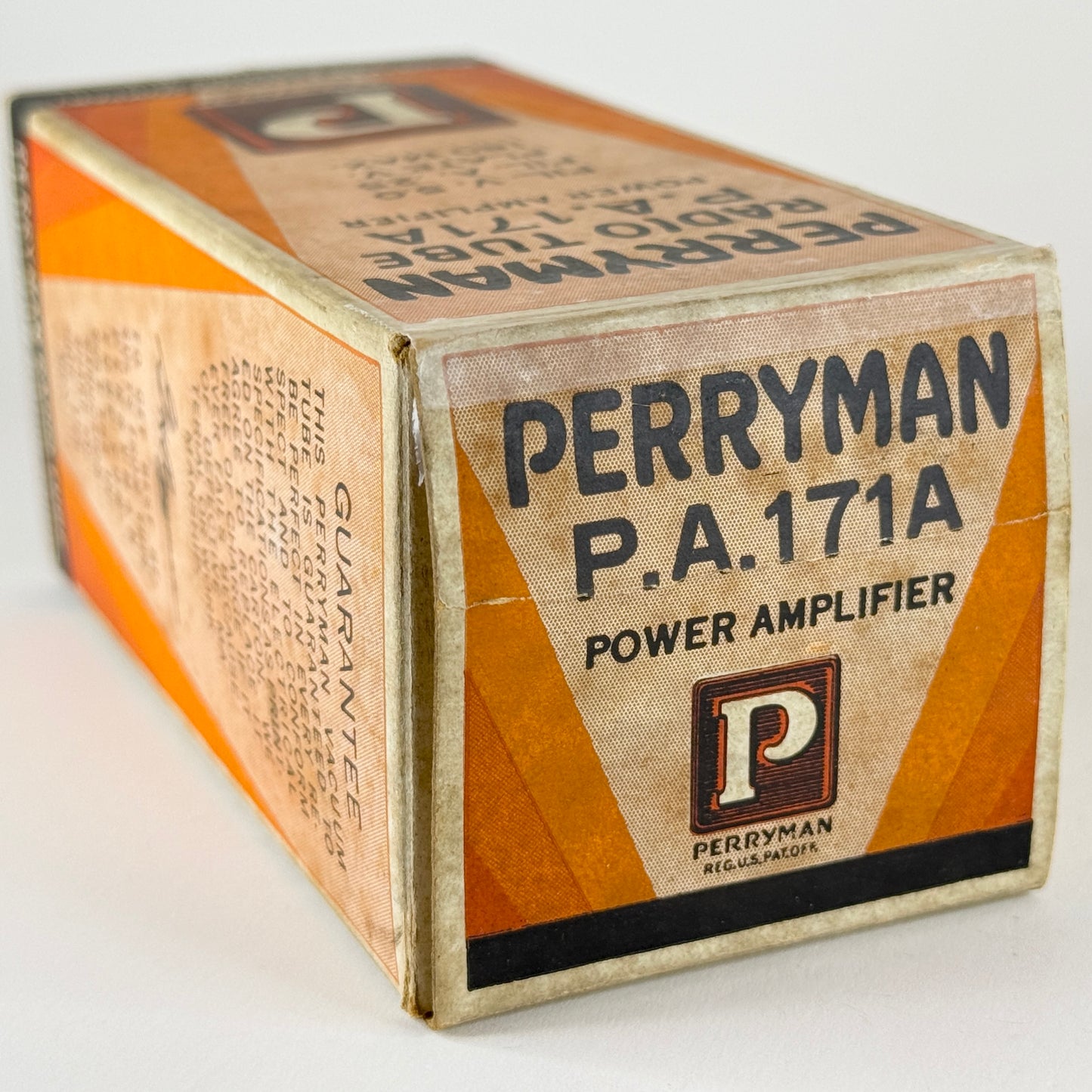 (1) Tested 1929 Perryman PA 171A Tube Type 71A Tube Original Box Engraved Globe