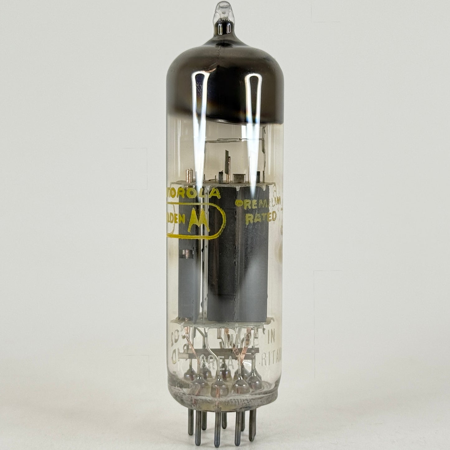 (1) Tested Motorola 6BM8 Tube Great Britain Mullard Blackburn Etch Code CG2 B1D