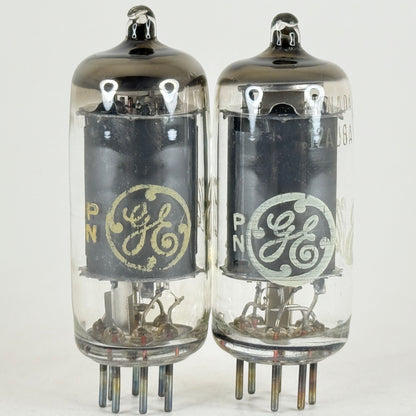 Tested Matched Pair GE 12AU6A Tubes Codes PN Made in Canada 12AU6 A Pentodes