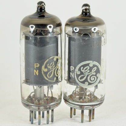 Tested Matched Pair GE 12AU6A Tubes Codes PN Made in Canada 12AU6 A Pentodes