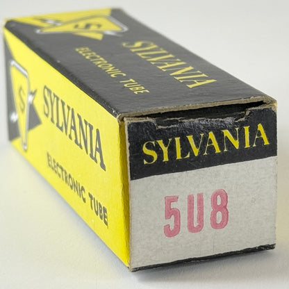 (1) Tested Sylvania 5U8 Tube Red Letters and Box Code ed AWV Triode Pentode Tube