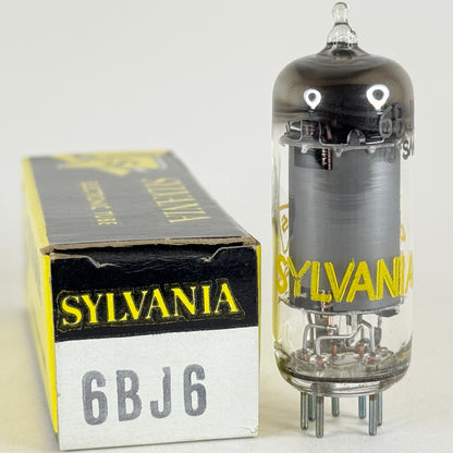 (1) Tested Sylvania 6BJ6 Tube with Box Code de ADP Remote Cutoff Pentode Tube