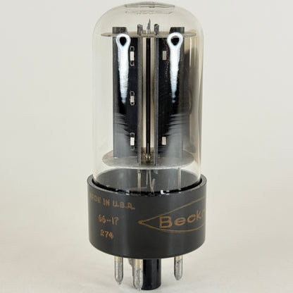 (1) Tested Beckman 6AX5GT Tube Code 66-17 RCA EIA Full Wave Rectifier Tube