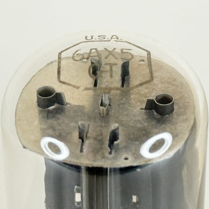 (1) Tested Beckman 6AX5GT Tube Code 66-17 RCA EIA Full Wave Rectifier Tube