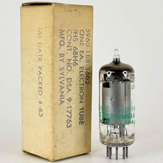 (1) Tested 1965 Sylvania 6BH6 Tube with Box Code 6528 Mil Spec Pentode Tube