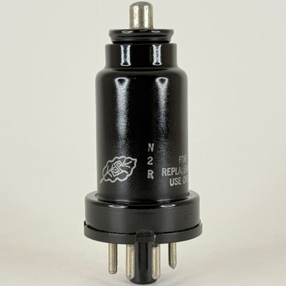 (1) Tested Sylvania 6K7 Tube Date Code N2R Pentode Black Metal Vacuum Tube