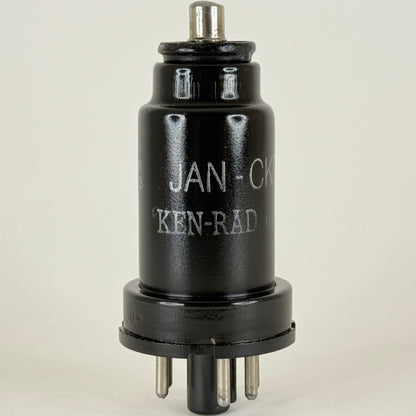(1) Tested Ken-Rad JAN CKR 6K7 Tube VT-86 Date Code M3 Pentode Black Metal Tube