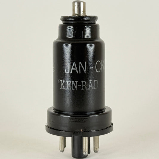 (1) Tested Ken-Rad JAN CKR 6K7 Tube VT-86 Date Code M3 Pentode Black Metal Tube
