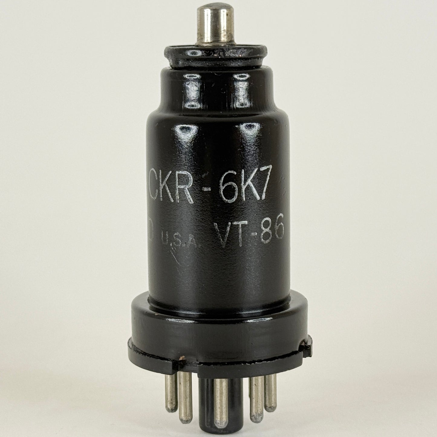 (1) Tested Ken-Rad JAN CKR 6K7 Tube VT-86 Date Code M3 Pentode Black Metal Tube