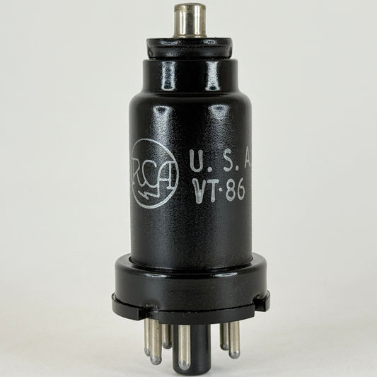 (1) Tested 1943 RCA 6K7 USA VT-86 Tube Code K4E Mil-Spec Remote Cut Off Pentode