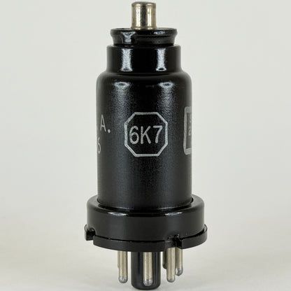 (1) Tested 1943 RCA 6K7 USA VT-86 Tube Code K4E Mil-Spec Remote Cut Off Pentode