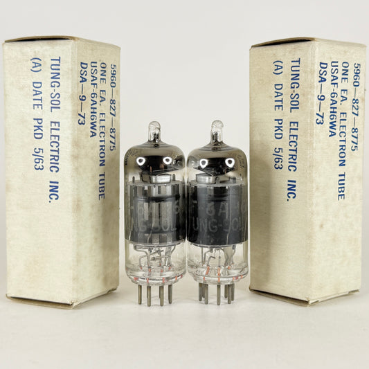 Tested Matched Pair 1963 Tung Sol JAN 6AH6WA Tubes Codes 6321 6AH6 WA Tube (a)