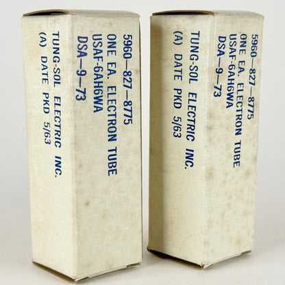 Tested Matched Pair 1963 Tung Sol JAN 6AH6WA Tubes Codes 6321 6AH6 WA Tube (a)