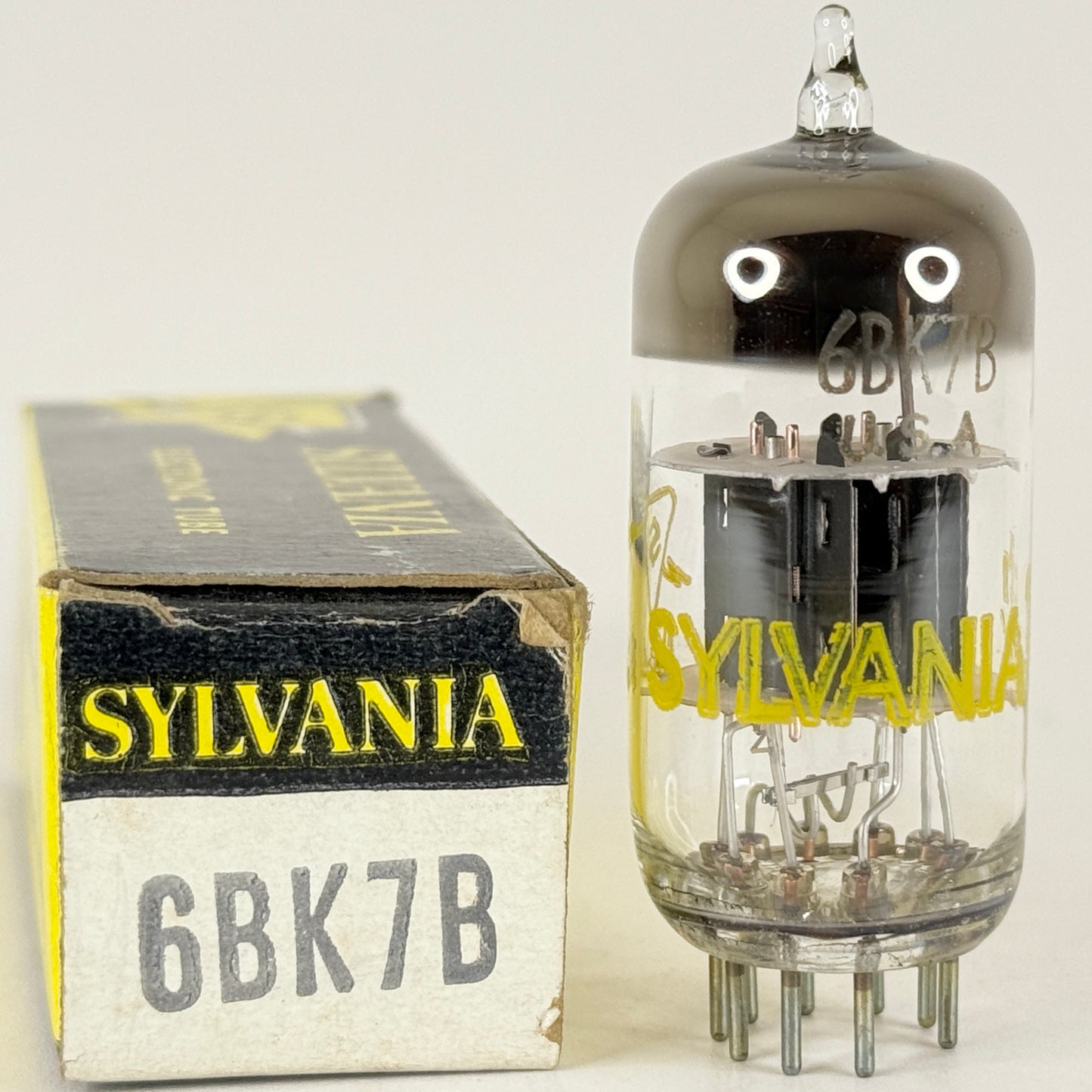 (1) Tested Sylvania 6BK7B Tube with Box Code ch JHY 6BK7 B Twin Triode Tube