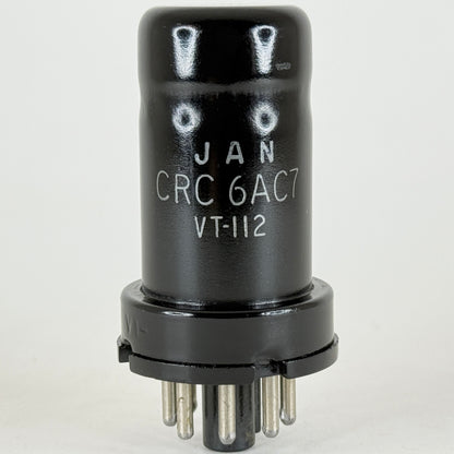 (1) Tested RCA JAN CRC 6AC7 Tube VT-112 Code ◼️V2E Mil Spec Sharp Cutoff Pentode