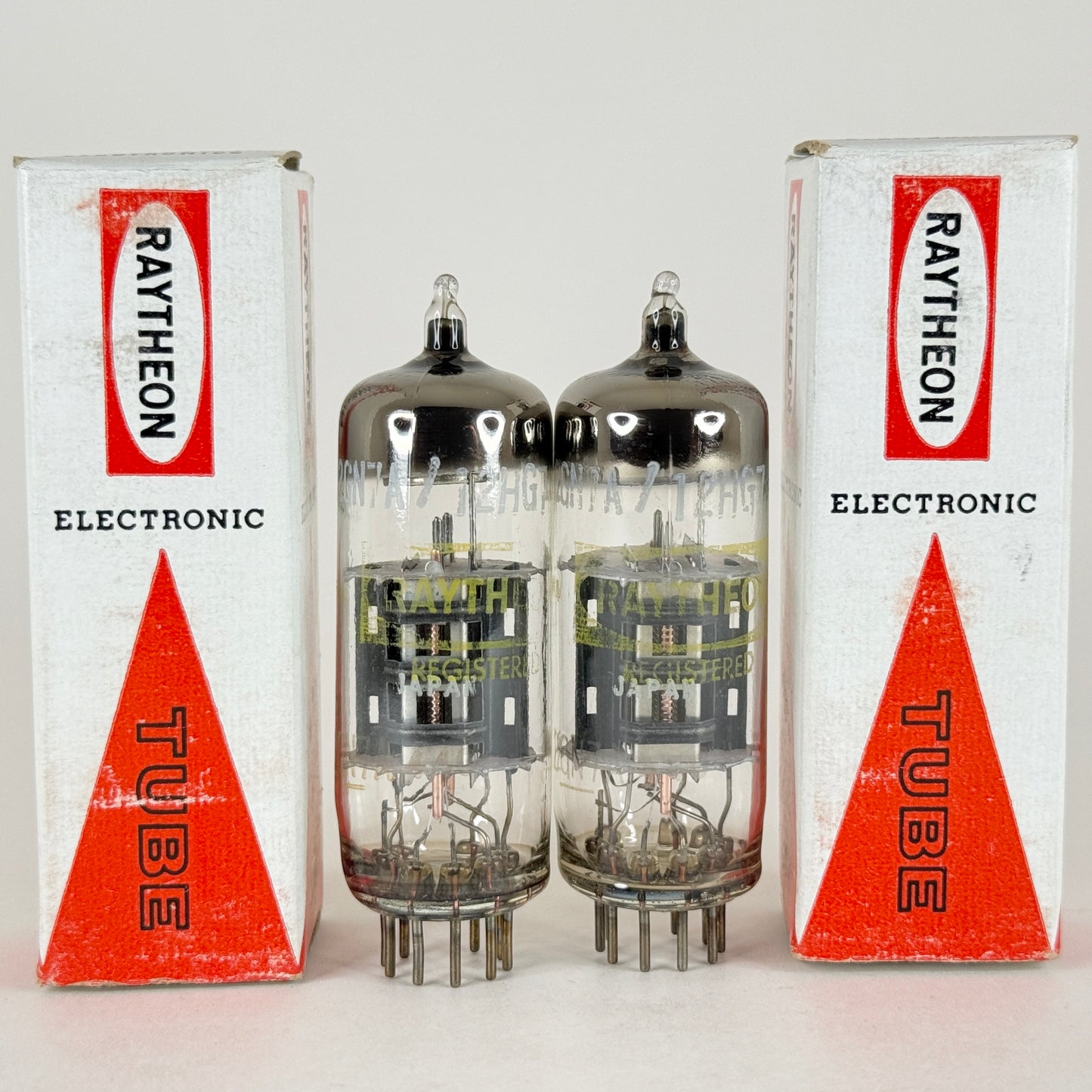 Tested Matched Pair Raytheon 12GN7A 12HG7 Tubes with Boxes Made in Japan Code N4