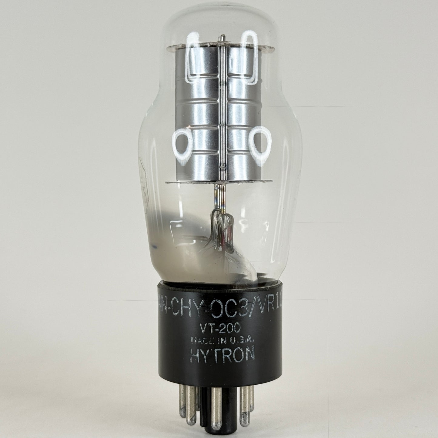 (1) Tested Hytron JAN CHY 0C3 VR105 VT-200 Tube Code 12A4 Voltage Regulator Tube