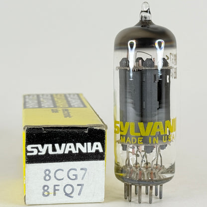 (1) Tested Sylvania 8CG7 8FQ7 Tube with Box Date Code md AHF 8FQ7 Tube 8CG7 Tube