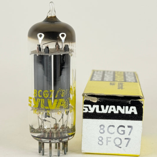 (1) Tested Sylvania 8CG7 8FQ7 Tube and Box Date Code hg ADM 8FQ7 Tube 8CG7 Tube