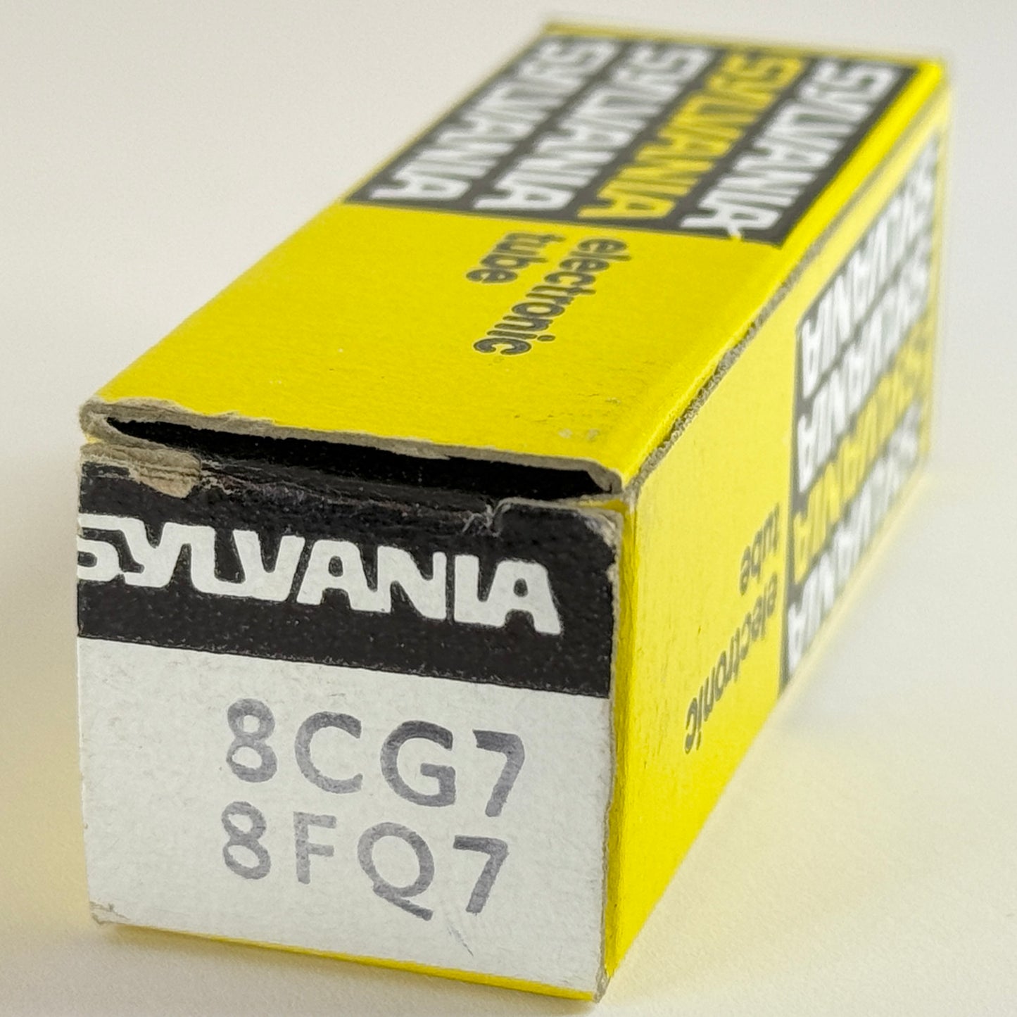 (1) Tested Sylvania 8CG7 8FQ7 Tube and Box Date Code hg ADM 8FQ7 Tube 8CG7 Tube