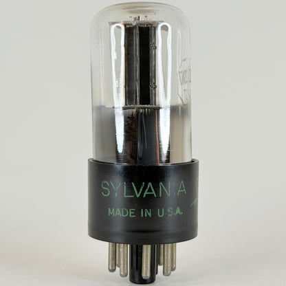 (1) Tested 1959 Sylvania 12SN7GT Tube Black 2 Hole T Plates Foil Getter Code 939