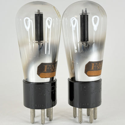 Tested Matched Pair Fada Radio Type 56 Tubes Engraved Base Globe Vacuum Tubes