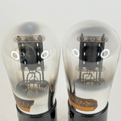 Tested Matched Pair Fada Radio Type 56 Tubes Engraved Base Globe Vacuum Tubes