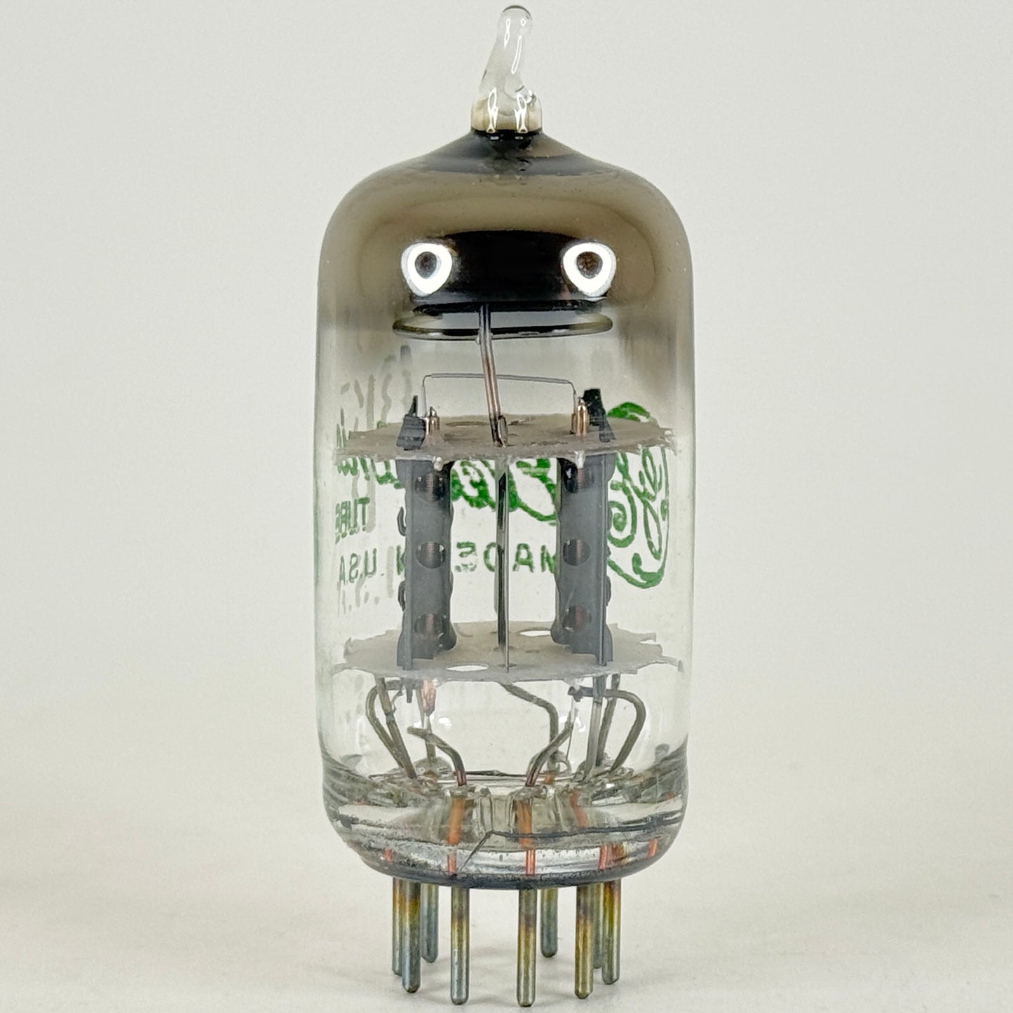 (1) Tested GE 6BK7B Tube Green Letters General Electric 6BK7 B Twin Triode Tube