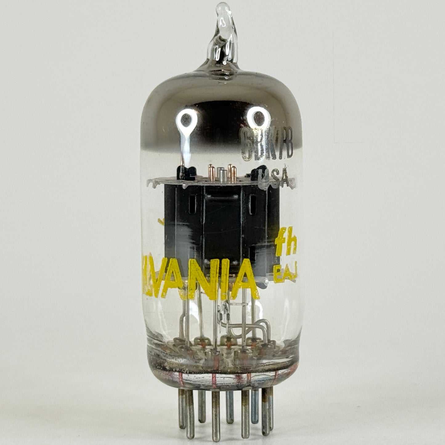 (1) Tested Sylvania 6BK7B Tube with Box Code fh EAJ 6BK7 B Twin Triode Tube (a)