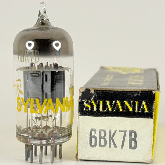 (1) Tested Sylvania 6BK7B Tube and Box Code fh EAJ 6BK7 B Twin Triode Tube (b)