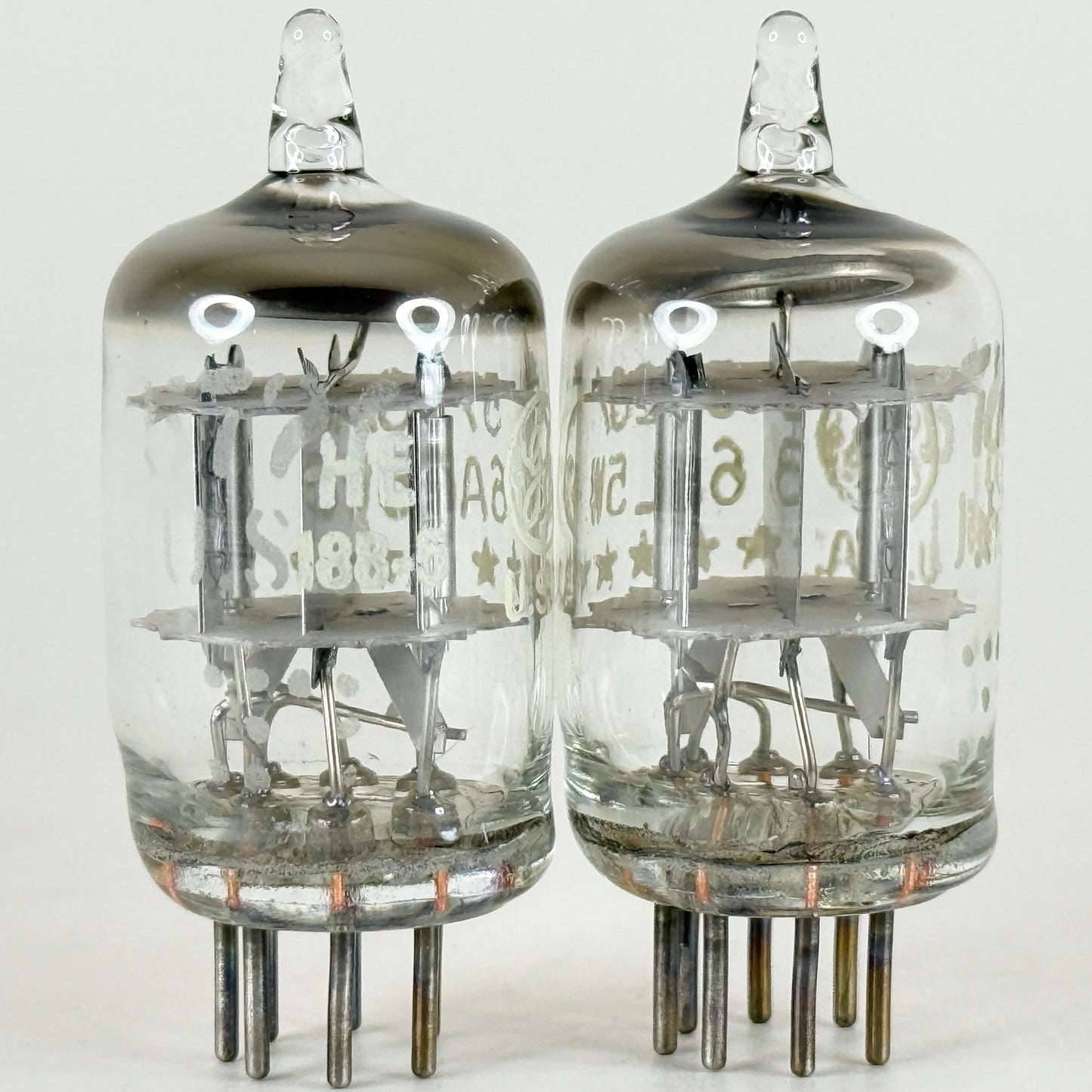 Tested Balanced Matched Pair GE 5726 6AL5W Tubes Five Star ☆☆☆☆☆ Codes HE