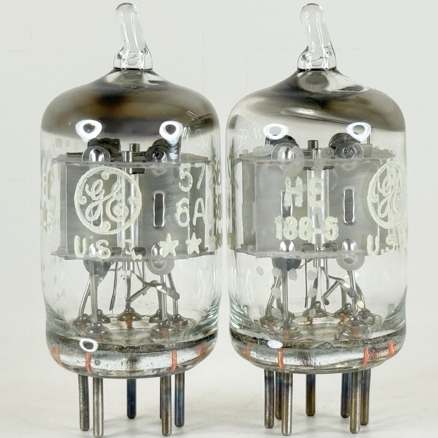 Tested Balanced Matched Pair GE 5726 6AL5W Tubes Five Star ☆☆☆☆☆ Codes HE
