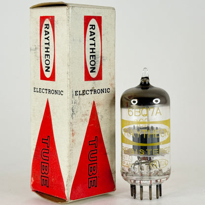 (1) Tested Raytheon 6BQ7A Tube with Box Japan Code Q08 6BQ7 A Twin Triode Tube
