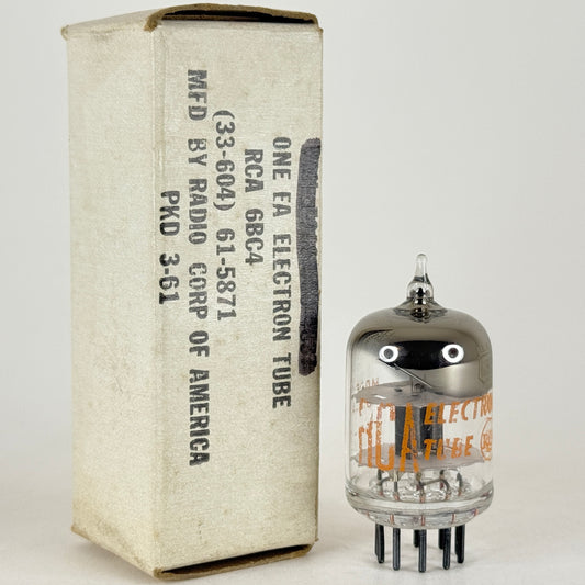 (1) Tested 1961 RCA 6BC4 Tube with Box Date Code 61-13 Medium Mu Triode Tube
